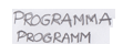 Programma | Programm